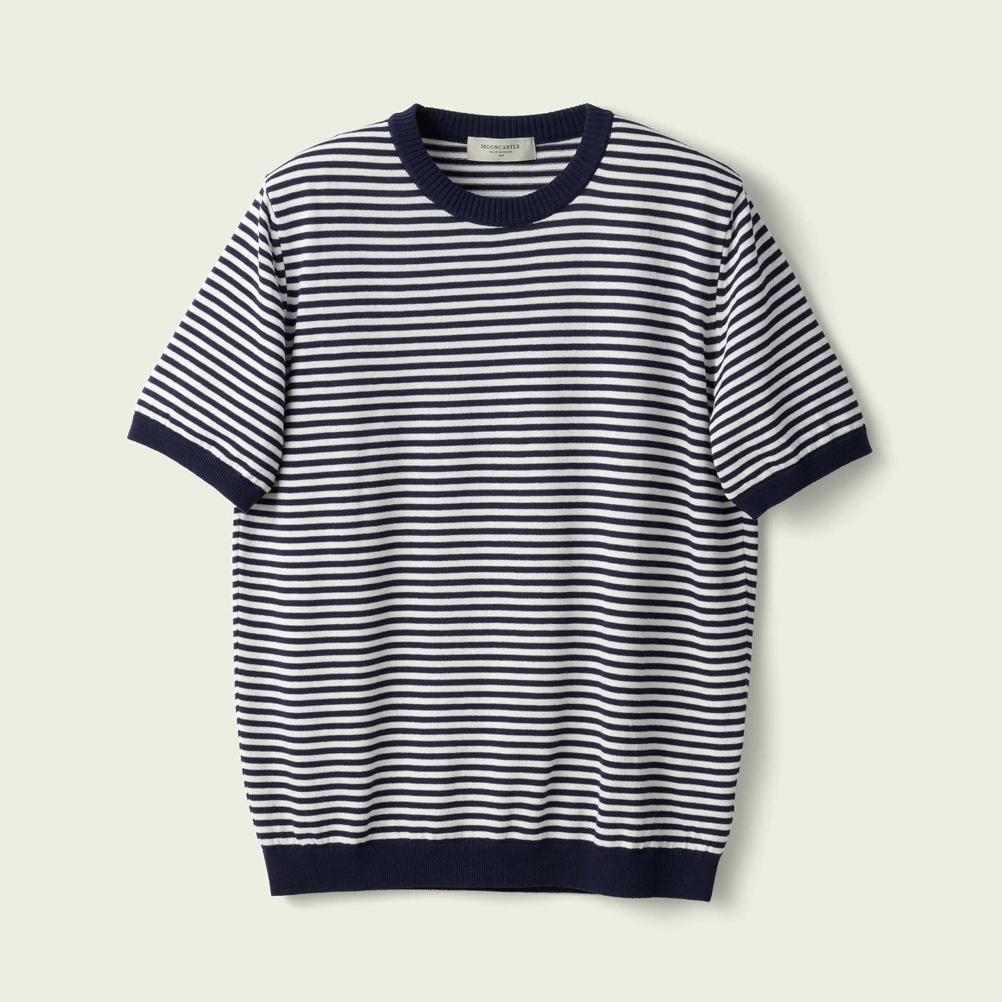 ICE COTTON BORDER SHORT CREWNECK