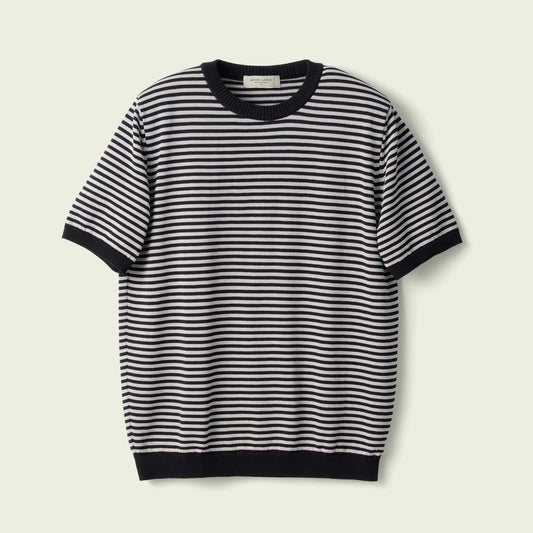 ICE COTTON BORDER SHORT CREWNECK