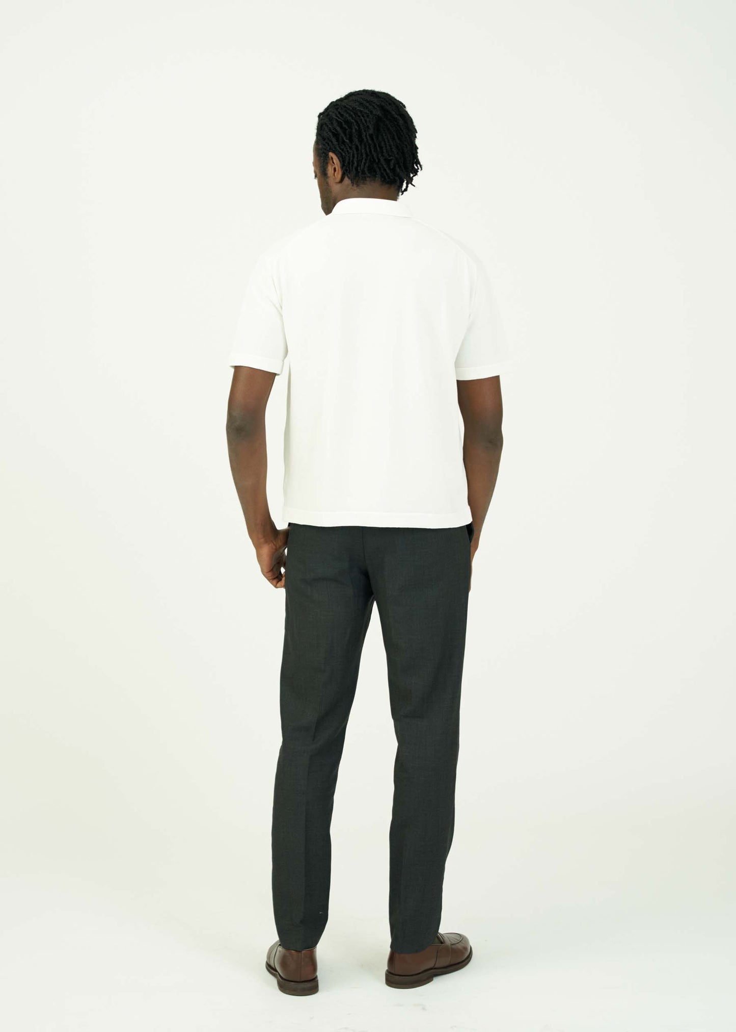 ICE COTTON OPEN COLLAR SHIRT