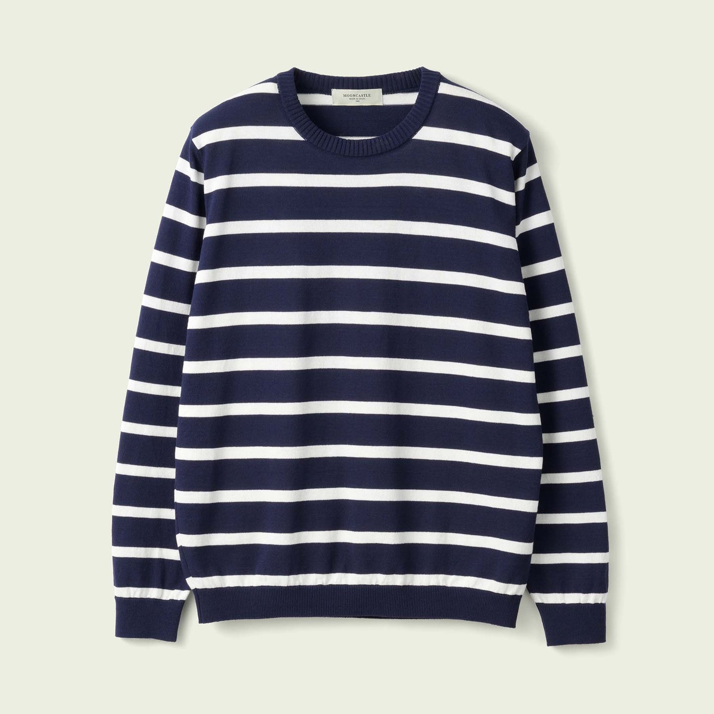 ICE COTTON BORDER LONG CREWNECK