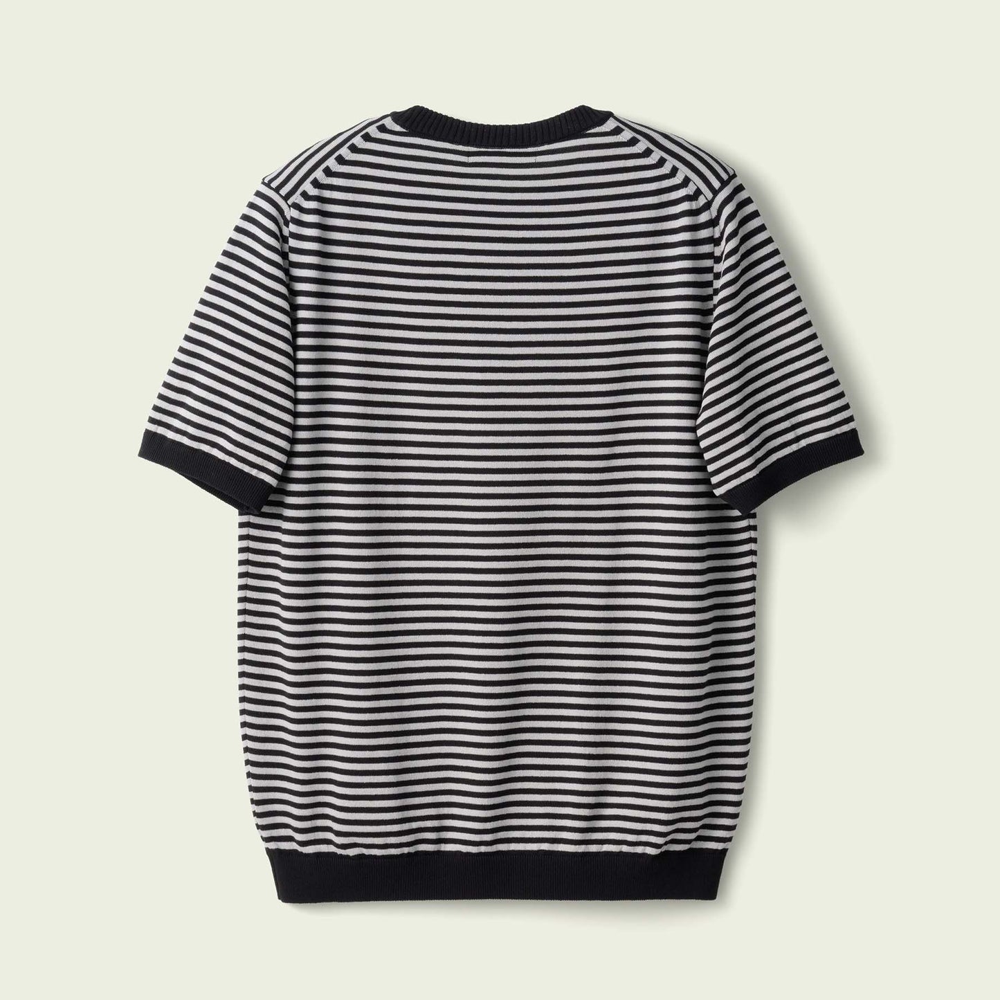 ICE COTTON BORDER SHORT CREWNECK